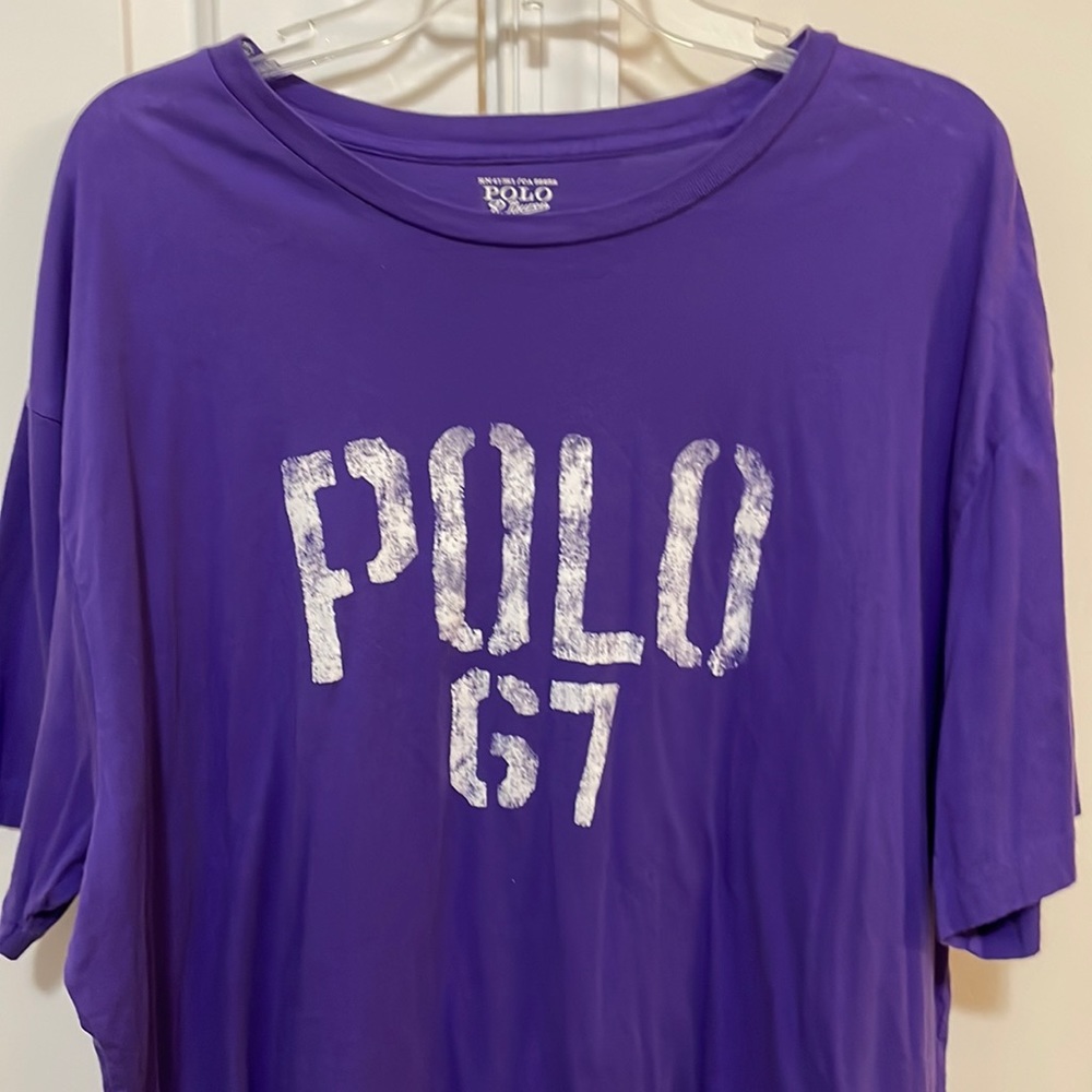 Men’s Polo Ralph Lauren T-Shirt - XXL - Purple/White